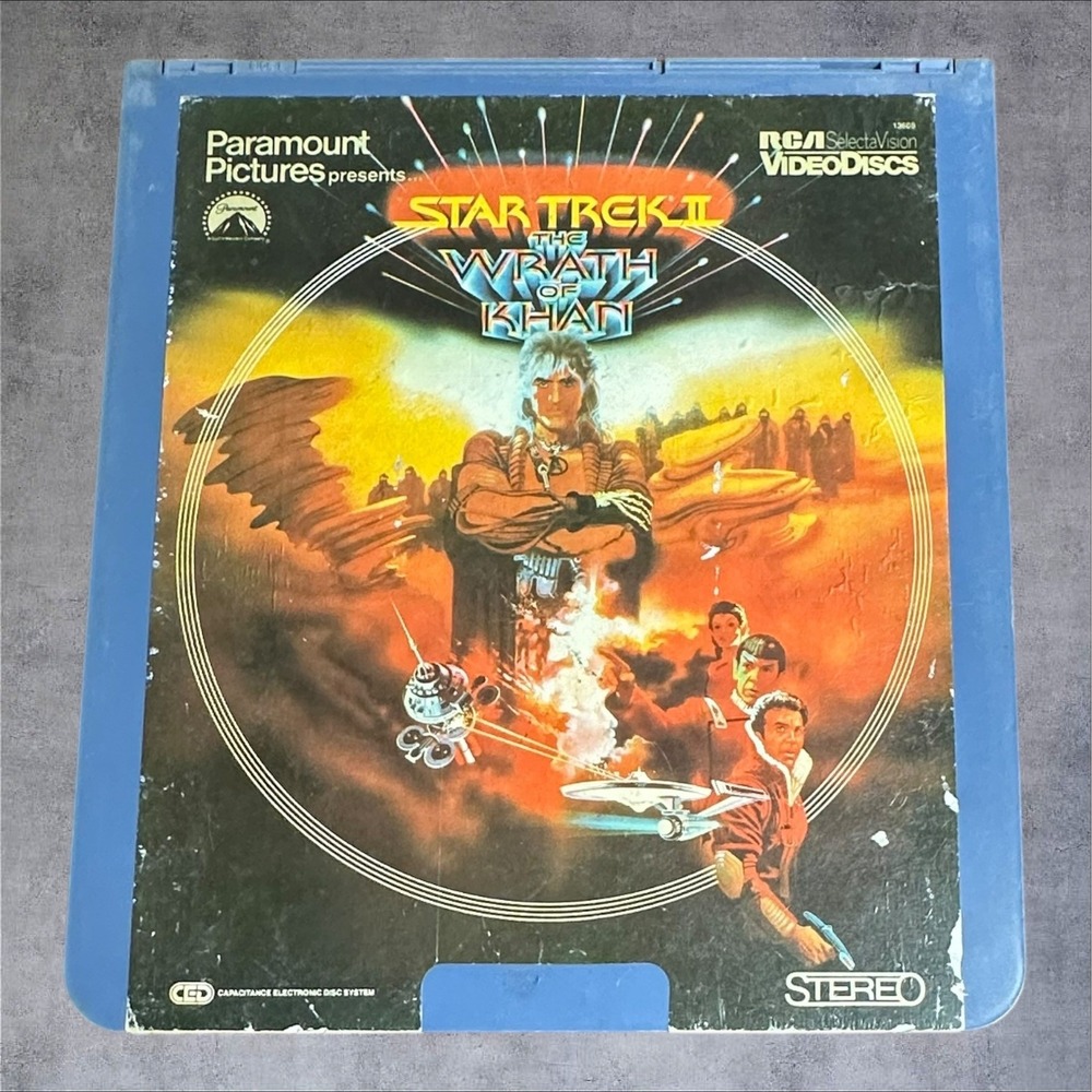 RCA SelectaVision Star Trek II The Wrath of Khan CED Videodisc Blue Stereo Good